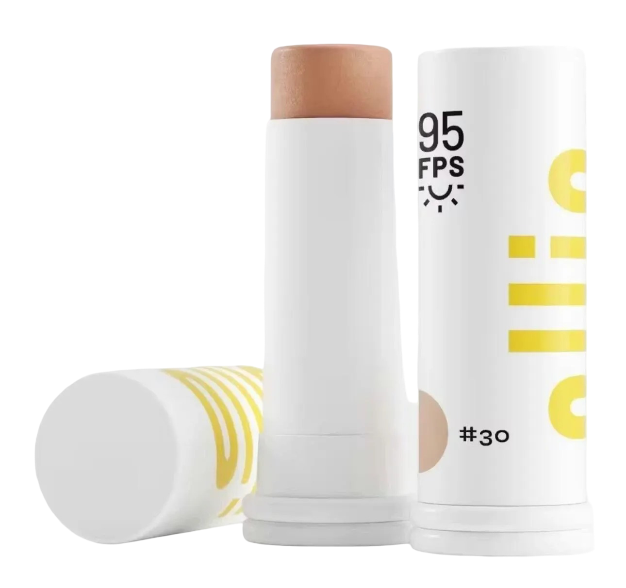 Protetor solar em bastão com cor da marca Ollie, focado em alta proteção UV e acabamento matte para uso diário.