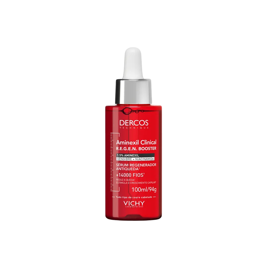 Frasco do shampoo fortalecedor Vichy Dercos Energy+, tratamento antiqueda para cabelos fragilizados e couro cabeludo sensível.